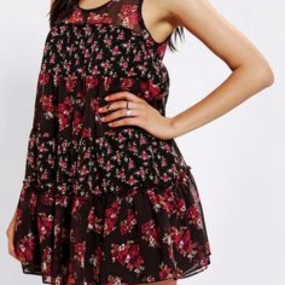 URBAN OUTFITTERS Kimchi Blue Prairie Rose Babydoll Boho Dress—SZ. Small - Picture 3 of 14